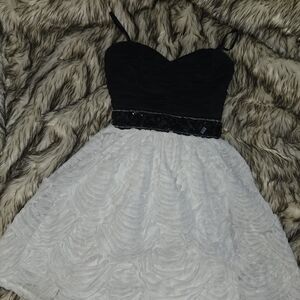 Trixxi Black and White Formal Dress